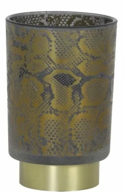 Light en Living Tafellamp LED SNAKE Glas Grijs, zwart klein