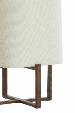 Light en Living Tafellamp 21,5X21,5X50,5 Cm WYN hout D Bruin+Boucl Creme