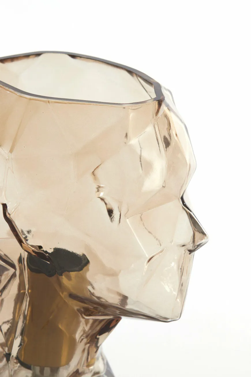 Light en Living Tafellamp Ø20x25 cm HEAD glas bruin vrouw