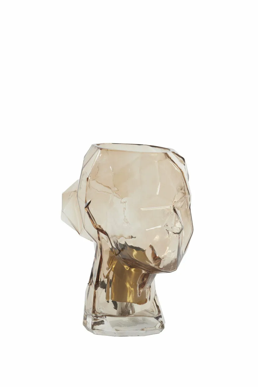 Light en Living Tafellamp Ø20x25 cm HEAD glas bruin vrouw