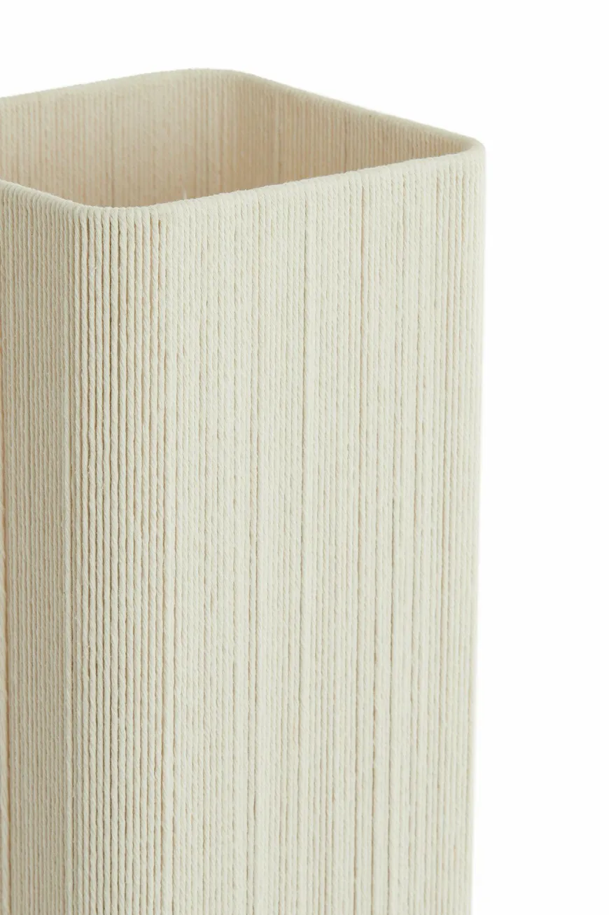Light en Living Tafellamp 21,5X21,5X50,5 Cm WYN Mat zwart+touw creme