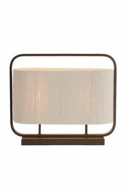 Light en Living Tafellamp 45x15x37,5 cm LECCE donkerbruin + touw naturel