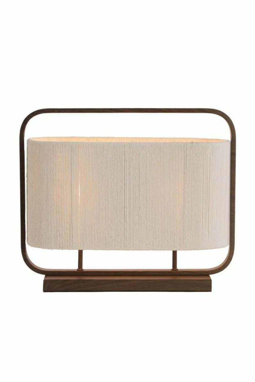 Light en Living Tafellamp 45x15x37,5 cm LECCE donkerbruin + touw naturel