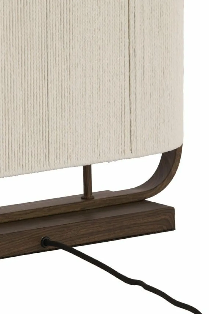 Light en Living Tafellamp 45x15x37,5 cm LECCE donkerbruin + touw naturel