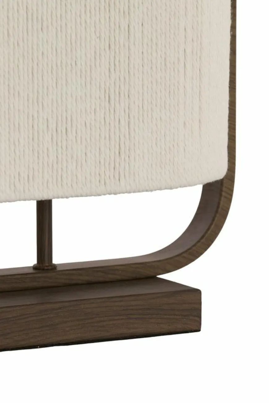 Light en Living Tafellamp 45x15x37,5 cm LECCE donkerbruin + touw naturel
