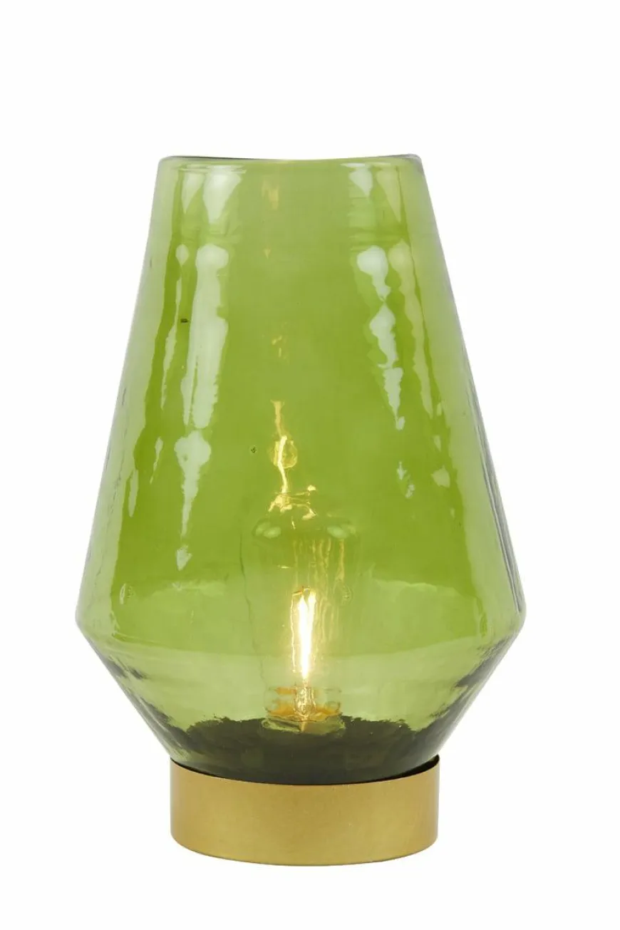 Light en Living Tafellamp LED JAYA glas groen+goud