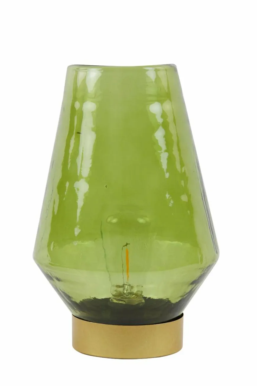 Light en Living Tafellamp LED JAYA glas groen+goud