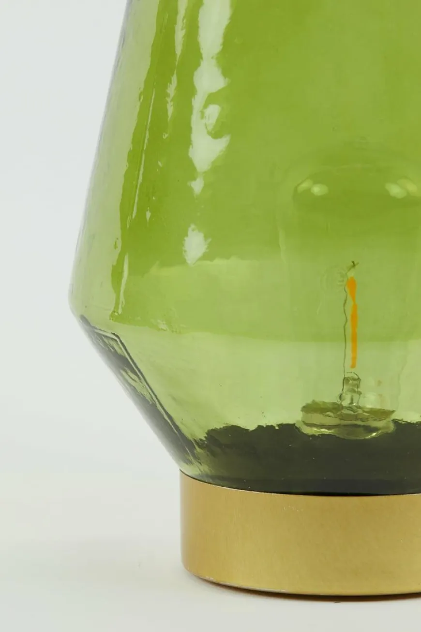 Light en Living Tafellamp LED JAYA glas groen+goud