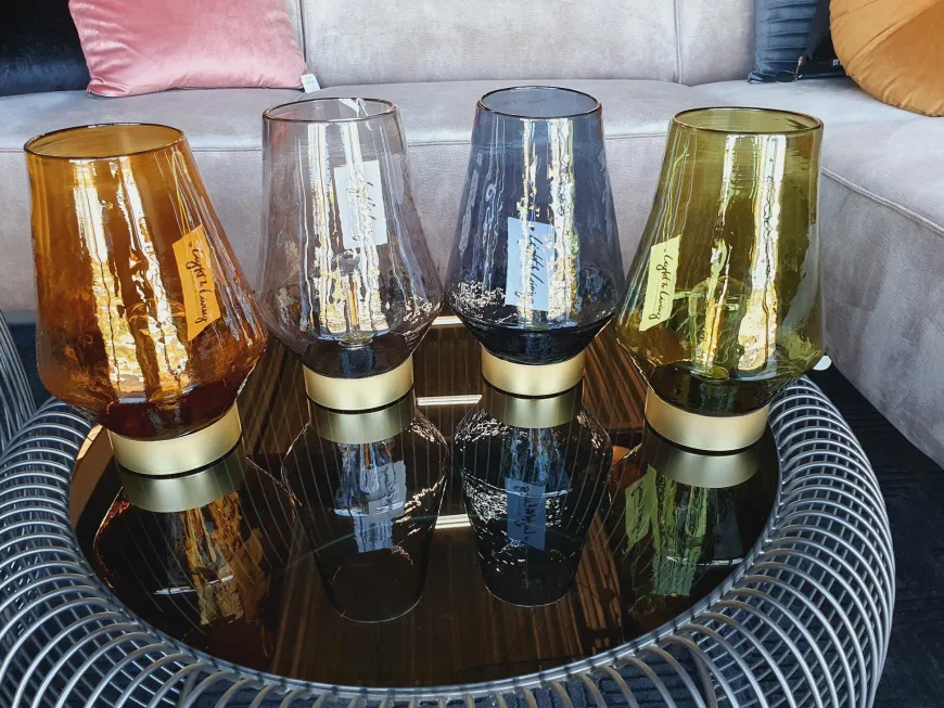 Light en Living Tafellamp LED JAYA glas groen+goud