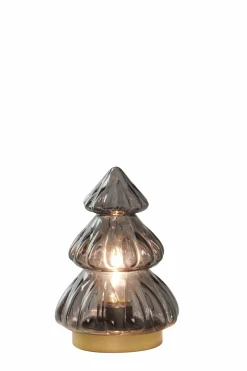 Light en Living Tafellamp LED Ø12x18 cm TREE glas glans donker bruin