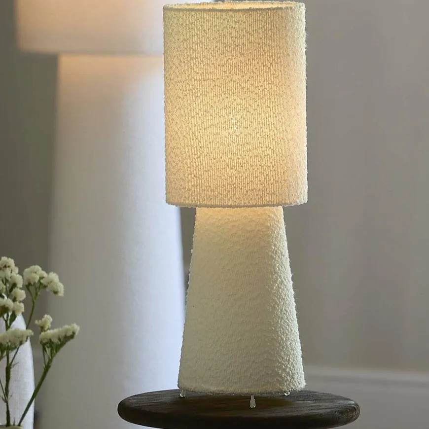 Light en Living Tafellamp Ø20x57,5 cm MICKY bouclé crème