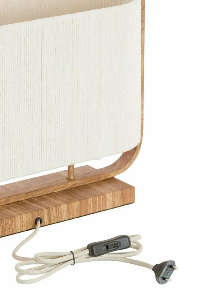 Light en Living Tafellamp 45x15x37,5 cm LECCE houtprint + touw naturel