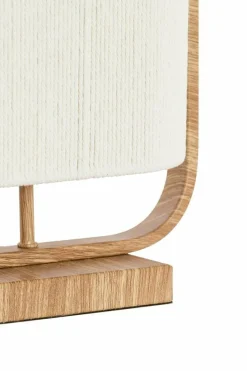 Light en Living Tafellamp 45x15x37,5 cm LECCE houtprint + touw naturel
