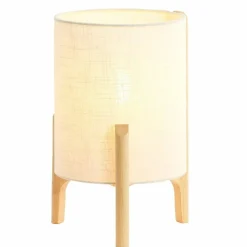 Light en Living Tafellamp Ø22x33 cm LITTO naturel+linnen wit