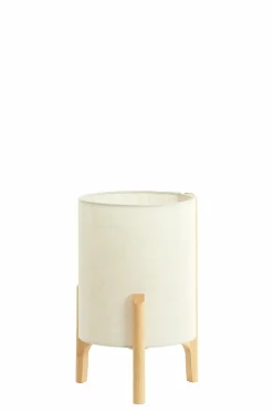 Light en Living Tafellamp Ø22x33 cm LITTO naturel+linnen wit