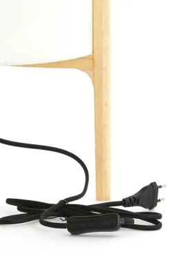 Light en Living Tafellamp Ø22x33 cm LITTO naturel+linnen wit