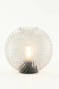 Light en Living Tafellamp LED MILADO glas zand - 16,5 x 7 x 16,5 cm