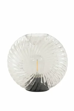 Light en Living Tafellamp LED MILADO glas zand - 16,5 x 7 x 16,5 cm