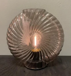 Light en Living Tafellamp LED MILADO glas zand - 16,5 x 7 x 16,5 cm