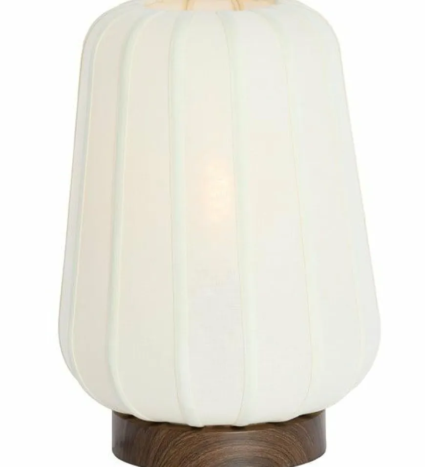 Light en Living Tafellamp Ø30x41,5 cm BIBURY hout print donker bruin+wit