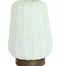 Light en Living Tafellamp Ø30x41,5 cm BIBURY hout print donker bruin+wit