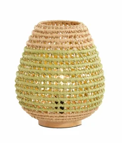 Light en Living Tafellamp Ø32x34,5 cm KALIPA rotan naturel+groen