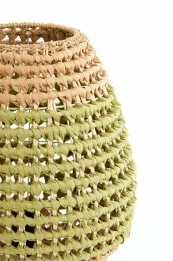 Light en Living Tafellamp Ø32x34,5 cm KALIPA rotan naturel+groen