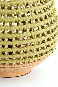 Light en Living Tafellamp Ø32x34,5 cm KALIPA rotan naturel+groen