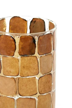 Light en Living Theelicht Ø10x11 cm DRONERO glas transparant+bruin