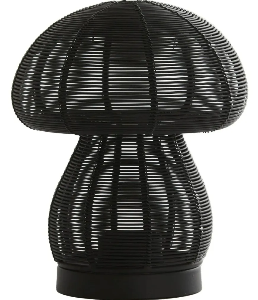 Light en Living Theelicht Ø15x18 cm MUSHROOM mat zwart