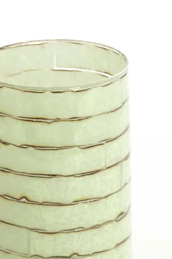 Light en Living Theelicht Ø14x20 cm DRONERI glas helder+mint groen