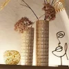 Light en Living Vaas / windlicht Ø17x15 cm LOUKA glas geel