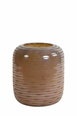 Light en Living Vaas BOWIE glas perzik-bruin - Diverse afmetingen