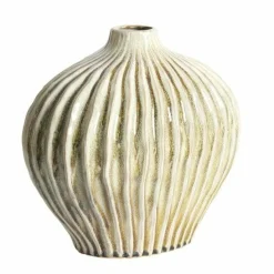 Light en Living Vaas deco 35x21x30 cm LORITO keramiek olijfgroen