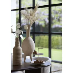 Light en Living Vaas deco Ø8,5x20 cm SESTO keramiek mat crème