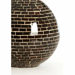 Light en Living Vaas deco Ø22x25 cm ELORZA bamboe donker bruin+naturel