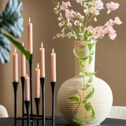 Light en Living Vaas deco Ø34x52 cm ULLOA keramiek mat crème