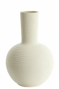 Light en Living Vaas deco Ø34x52 cm ULLOA keramiek mat crème