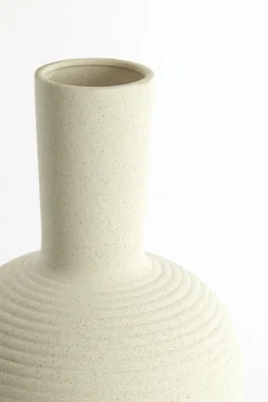 Light en Living Vaas deco Ø34x52 cm ULLOA keramiek mat crème