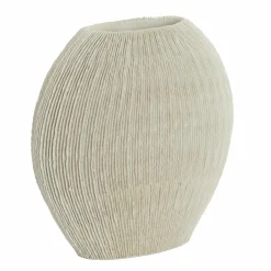 Light en Living Vaas deco 30x13x31,5 cm BUBIO crème
