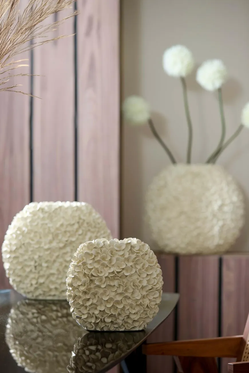 Light en Living Vaas deco 31,5x17x28 cm PHYLIA crème