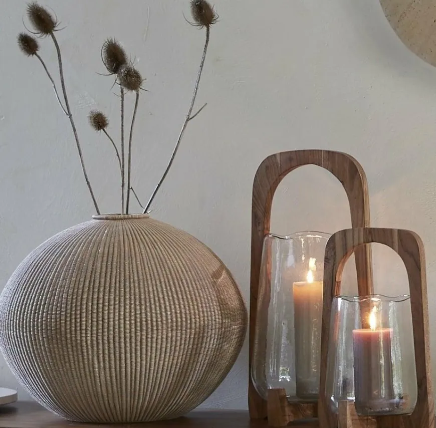 Light en Living Vaas deco Ø35x26,5 cm VALERIE licht bruin