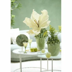 Light en Living Vaas deco Ø28,5x46,5 cm KYRAL keramiek mint groen