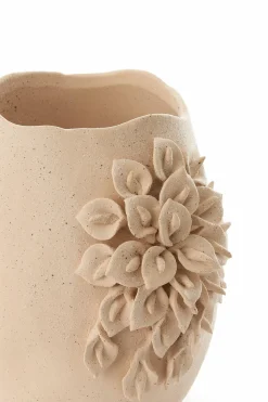 Light en Living Vaas deco 23X20,5X26 cm AMIATA keramiek mat crème