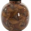Light en Living Vaas deco Ø26x27 cm MILOS bruin-licht bruin