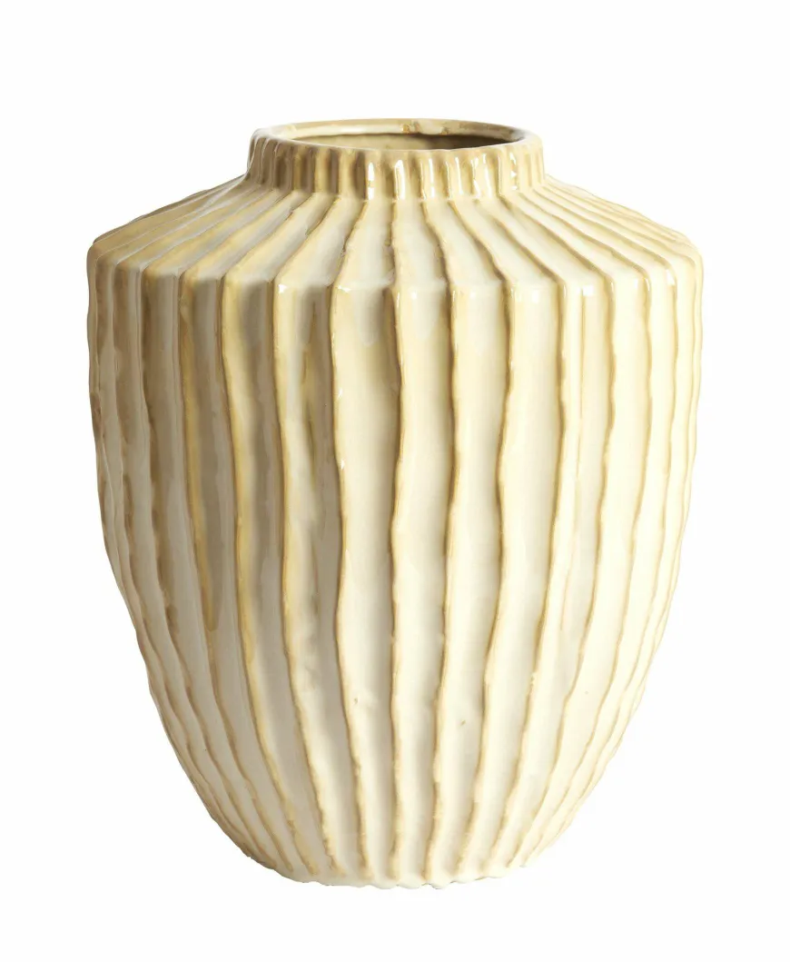 Light en Living Vaas deco Ø32X40 cm TALEA keramiek zand-beige