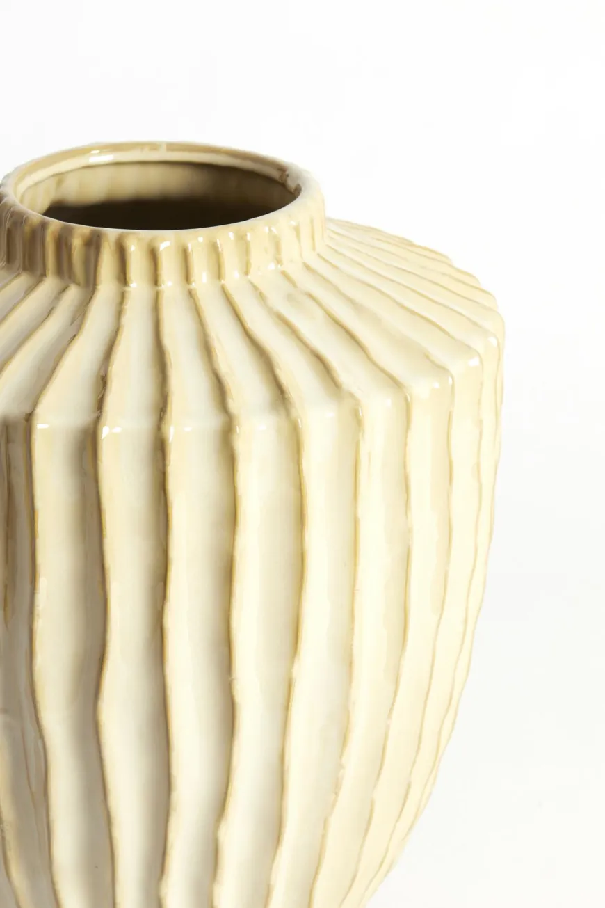 Light en Living Vaas deco Ø32X40 cm TALEA keramiek zand-beige
