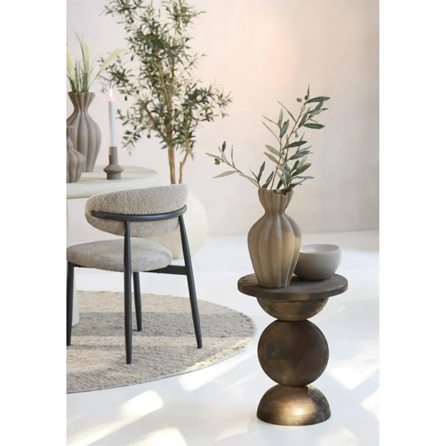 Light en Living Vaas deco Ø19x35,5 cm SILLIAN keramiek mat bruin