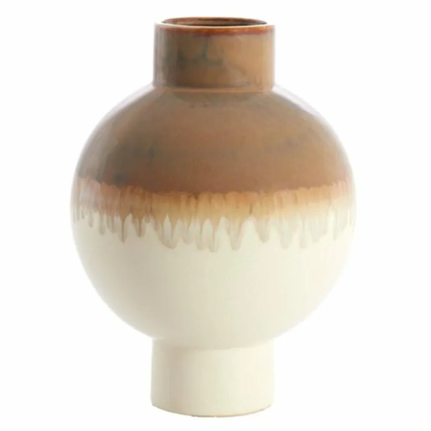 Light en Living Vaas deco Ø28x38 cm ZELATA keramiek crème+taupe