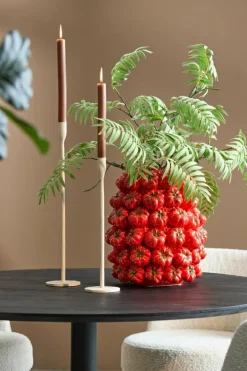Light en Living Vaas deco 34x33x37 cm TAMINA keramiek rood